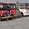 vintage sightseeing car in the plaza
